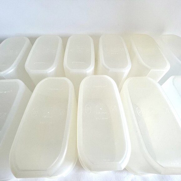 Tupperware 17pc Lot Oval #2 Modular Mates 4.5” Tall 1618 w Some Seals 1618 Red - Picture 16 of 16